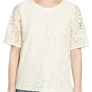 Madewell Cream Lace Blouse